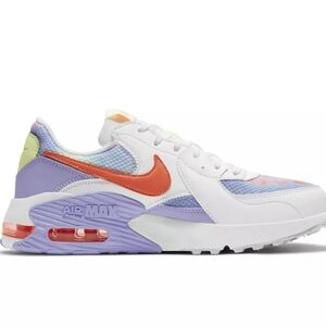 Nike Air Max White and Purple Sneakers